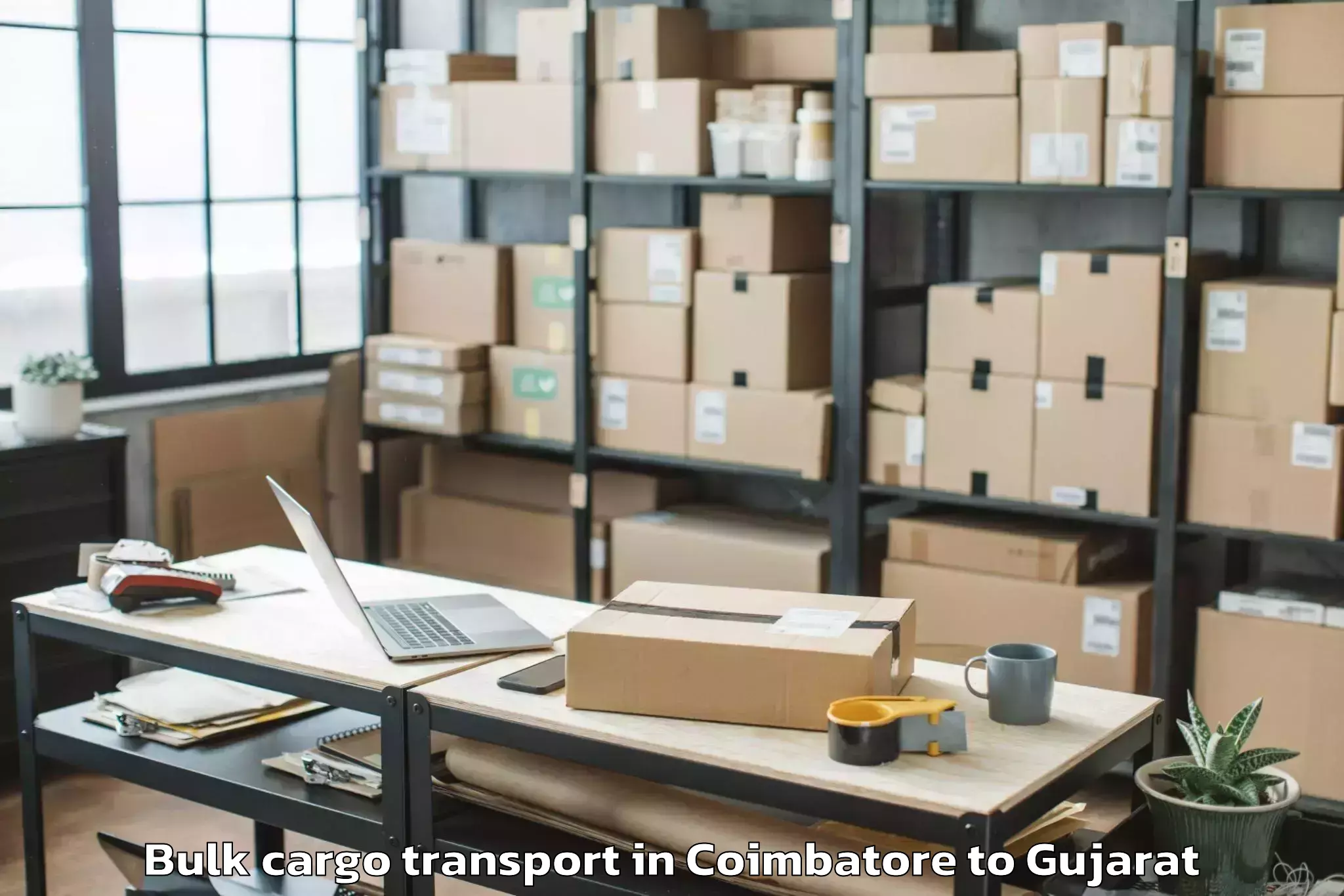 Book Coimbatore to Bhilad Bulk Cargo Transport Online